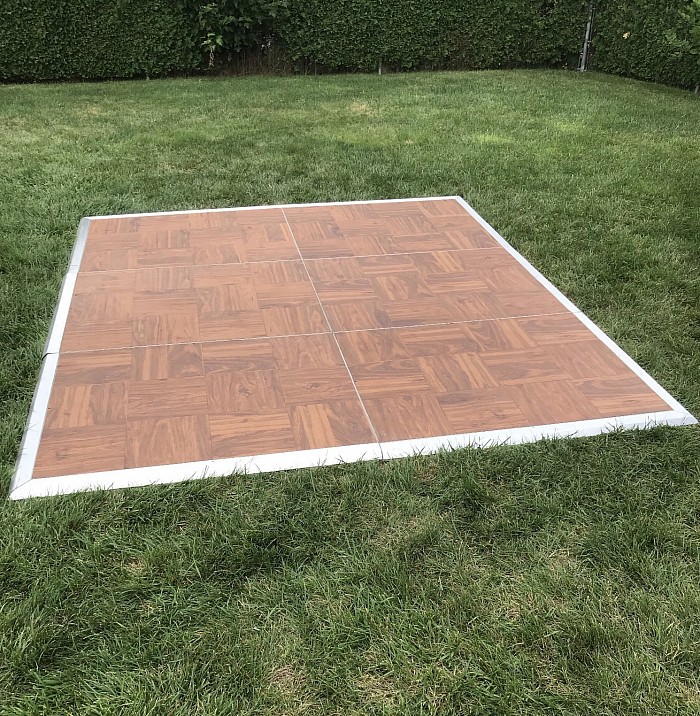 GORGEOUS DANCE FLOOR ($27ea 4x3 panel) 9x8 =$160  / 12x9 $240  / 12x12- $320 / 16x15=$520 (COMBO TENT TABLE CHAIR FLOOR DISCOUNTS )